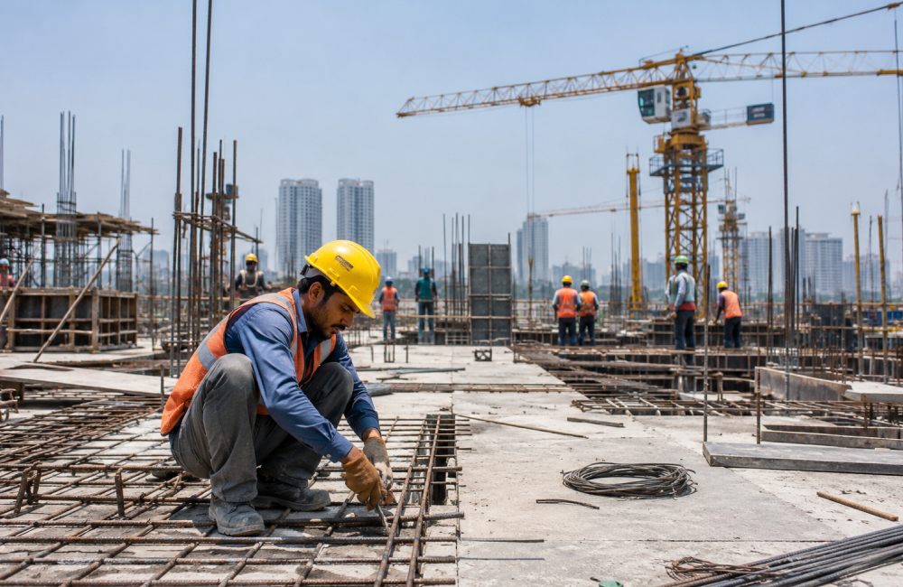 construction labour, building workers