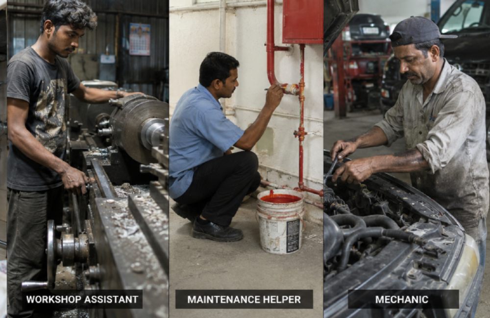 trades jobs, fitter job, mechanic, welder, carpenter, plumber, electrician